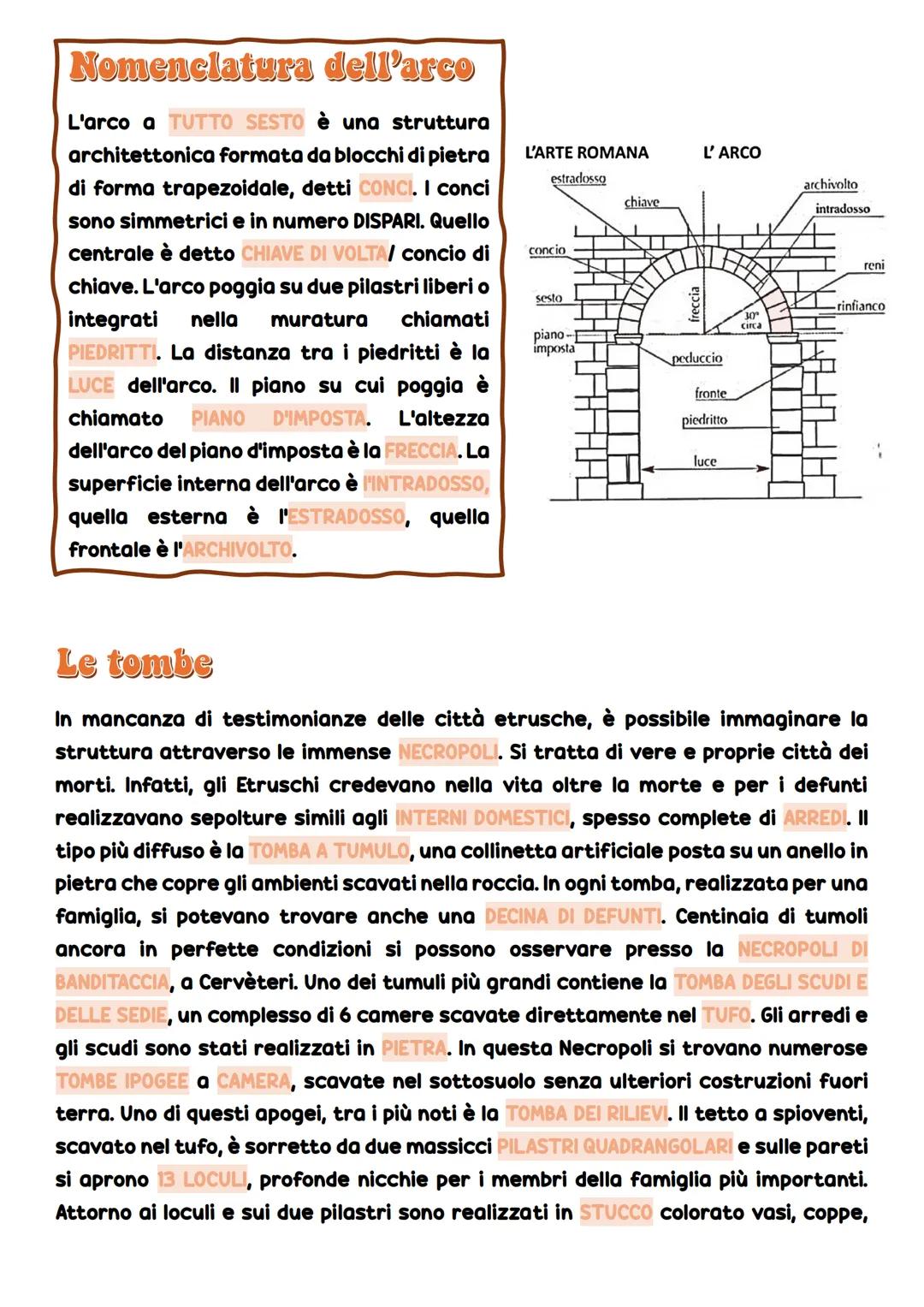 # arte
# etrusca
## Architettura
Gli insediamenti etruschi sono tra le più ANTICHE CITTÀ comparse in Italia. Di questi
centri e di quelli