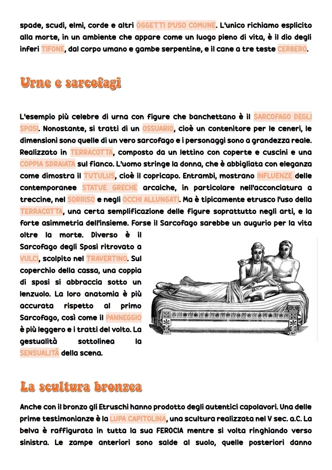 # arte
# etrusca
## Architettura
Gli insediamenti etruschi sono tra le più ANTICHE CITTÀ comparse in Italia. Di questi
centri e di quelli