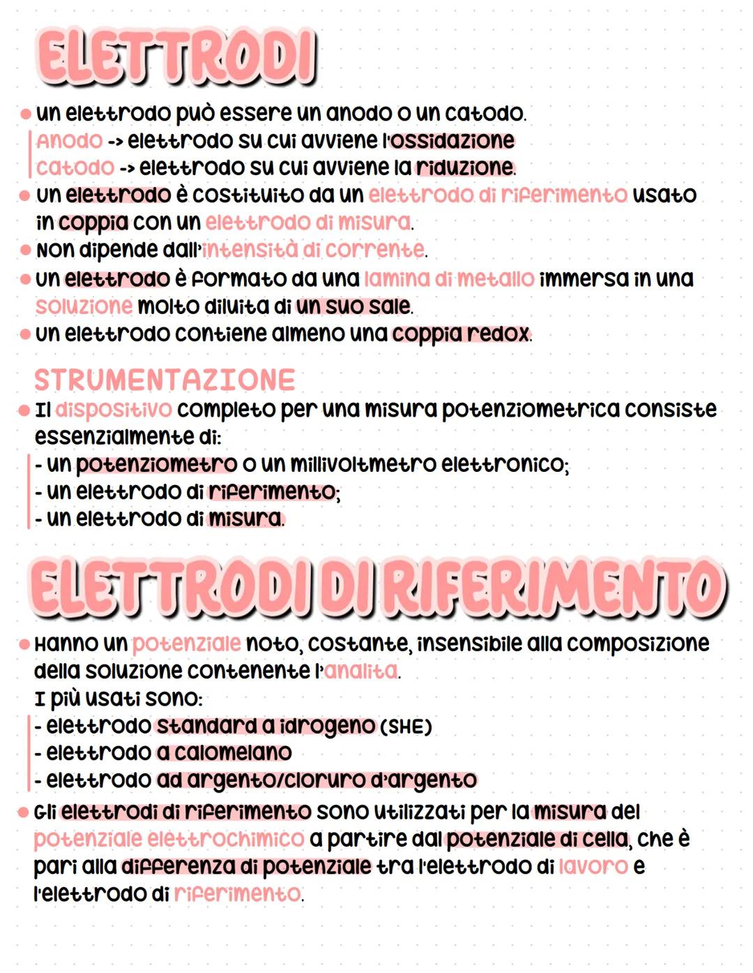# POTENZIOMETRIA
si basa sulla misura del potenziale di celle elettrochimiche in
assenza di passaggio di corrente.
# LEGGE DI NERST
La po