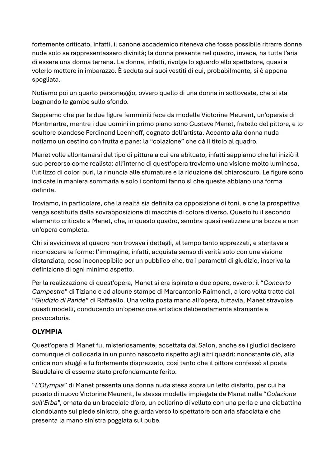 IMPRESSIONISMO
A iniziare dai primi anni Sessanta del XIX secolo, alcuni giovani pittori decisero di
intraprendere una coraggiosa battaglia
