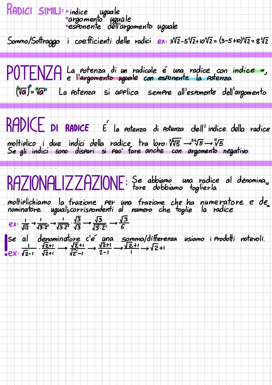 RADICALI
zero
(NATURALI)
Ninumeri interi Positivi
lo
numeri interi negativi (INTERI)
Qinumeri con decimali-finiti/
Lperiodici (RAZIONALI)
R-