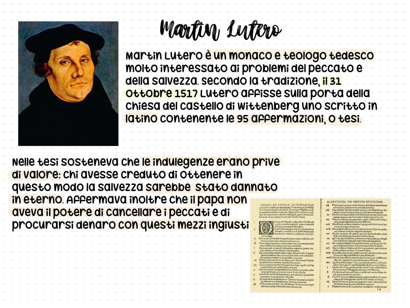 # Martin Lutero
martin Lutero è un monaco e teologo tedesco
molto interessato ai problemi del peccato e
della salvezza. secondo la tradizio