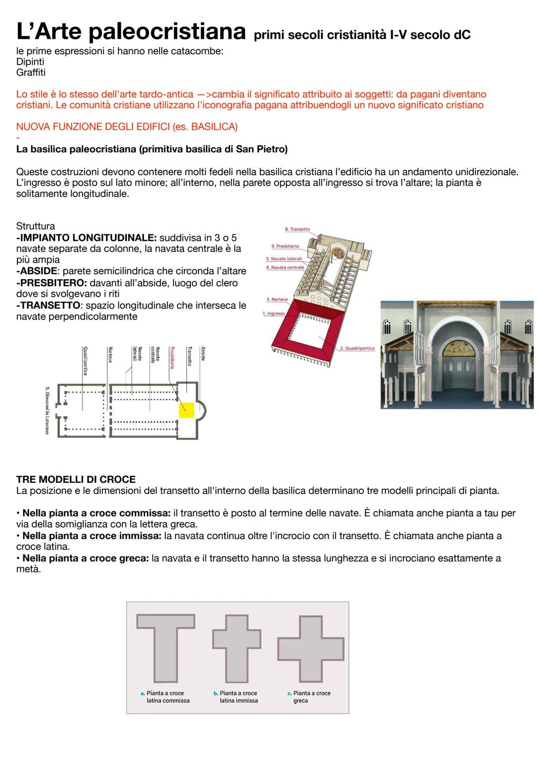 L'Arte paleocristiana primi secoli cristianità I-V secolo dC
le prime espressioni si hanno nelle catacombe:
Dipinti
Graffiti
Lo stile è lo s