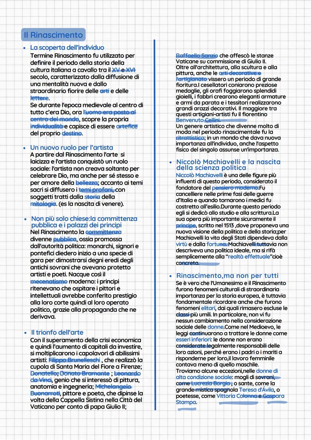 # Dall'Umanesimo
al Rinascimento
## L'Umanesimo
- La riscoperta degli antichi
Sin dal XIV secolo, un gruppo di
intellettuali si interessò