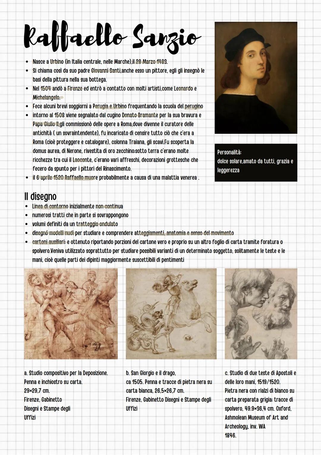 Raffaello Sanzio
•
•
.
Nasce a Urbino (in Italia centrale, nelle Marche),il 28 Marzo 1483.
Si chiama così da suo padre Giovanni Santi, anche