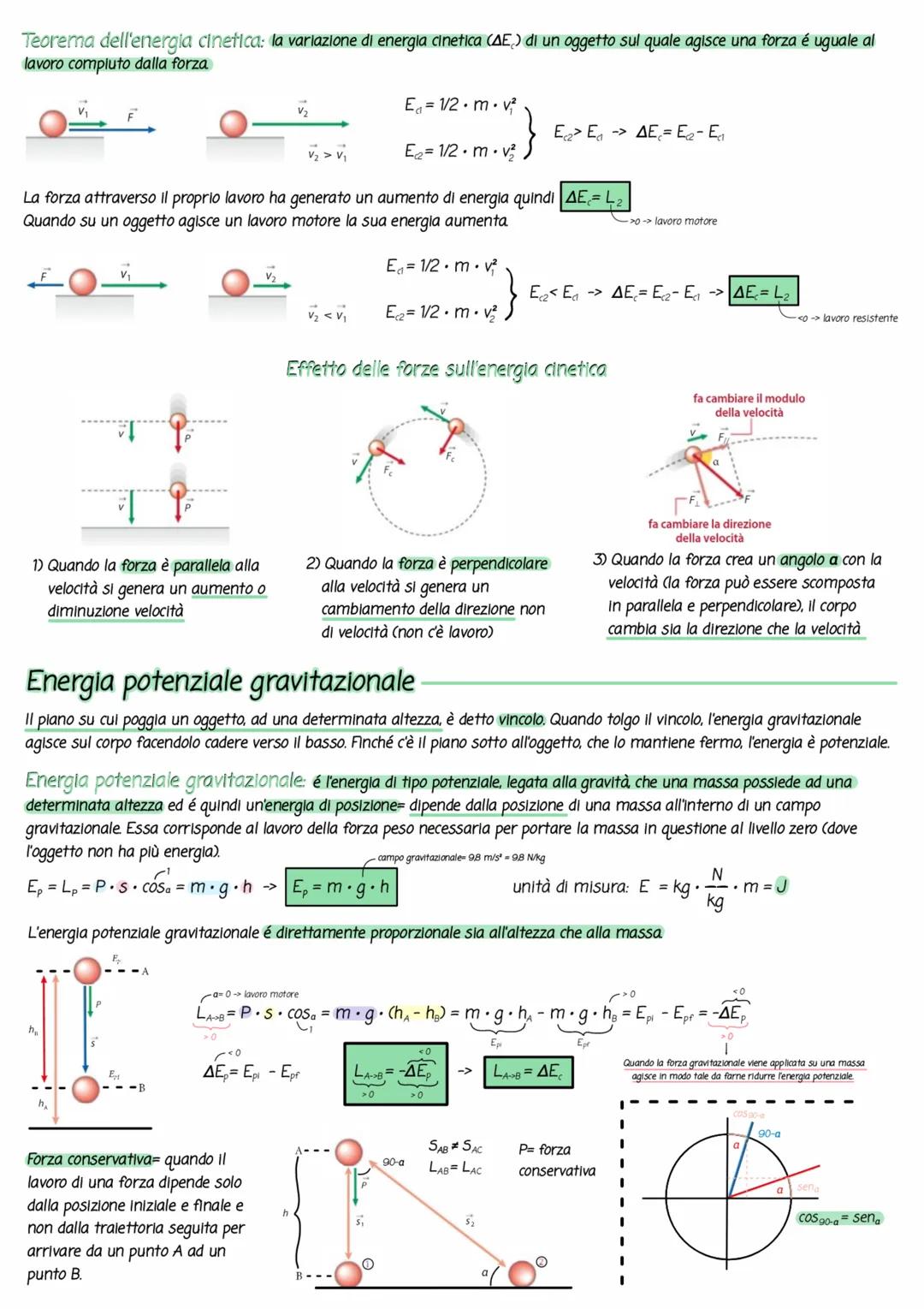 # Energia e lavoro
Lavoro: grandezza fisica che dà un'informazione sullo spostamento che una forza genera. È una grandezza scalare che nasc