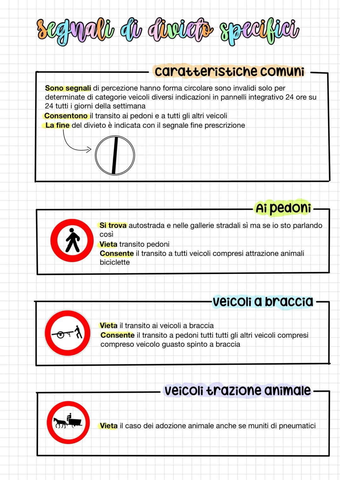 # segnali di divieto
- caratteristiche comuni
Sono segnali di trascrizioni hanno una forma circolare sono validi salvo diverse
indicazioni