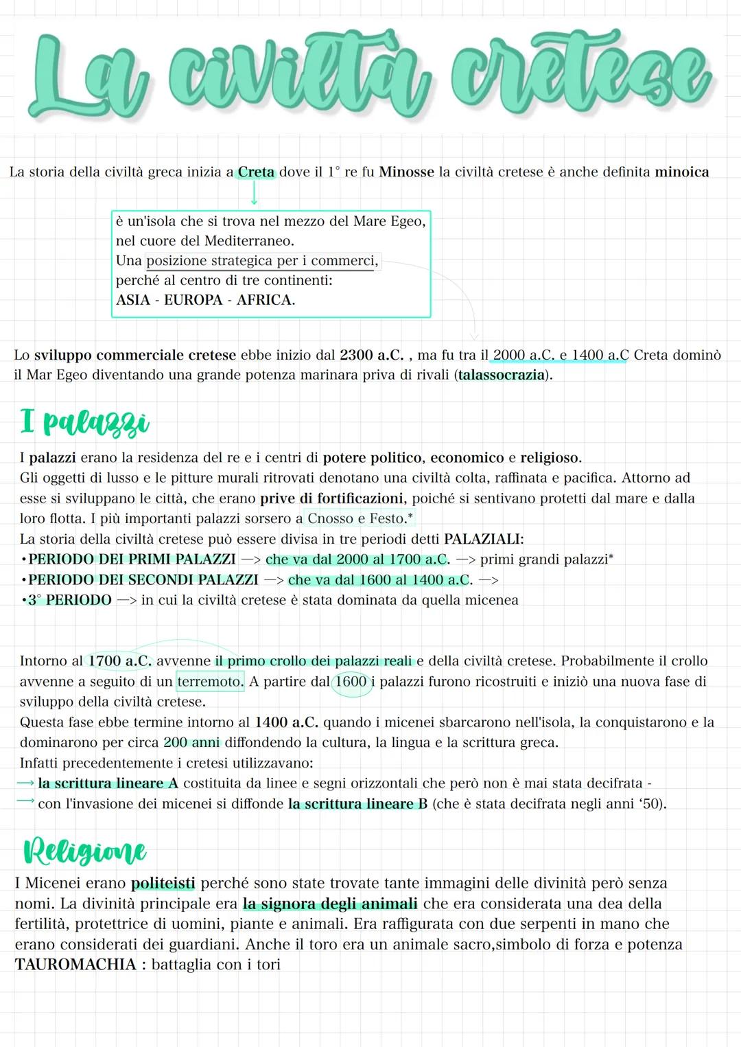 # La civilta cretese
La storia della civiltà greca inizia a Creta dove il 1° re fu Minosse la civiltà cretese è anche definita minoica
è u