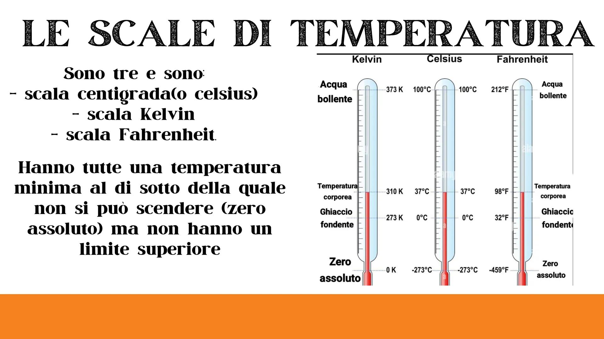 # CALORE E
# TEMPERATURA🌡️ # TEMPERATURA
La temperatura è una grandezza fisica e
misura l'agitazione termica delle particelle.
la sua unit