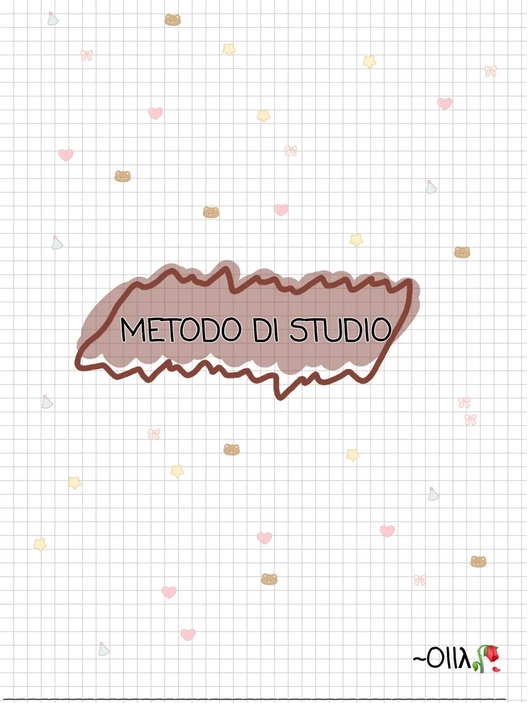 METODO DI STUDIO🫶🏻