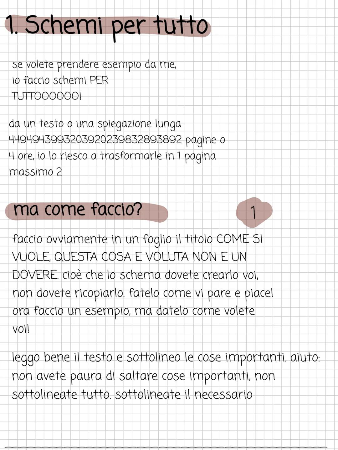 J
3
METODO DI STUDIO
D
3
-ΟΙΙΑ, 1. Schemi per tutto
se volete prendere esempio da me.
io faccio schemi PER
TUTTO00000!
da un testo o una spi