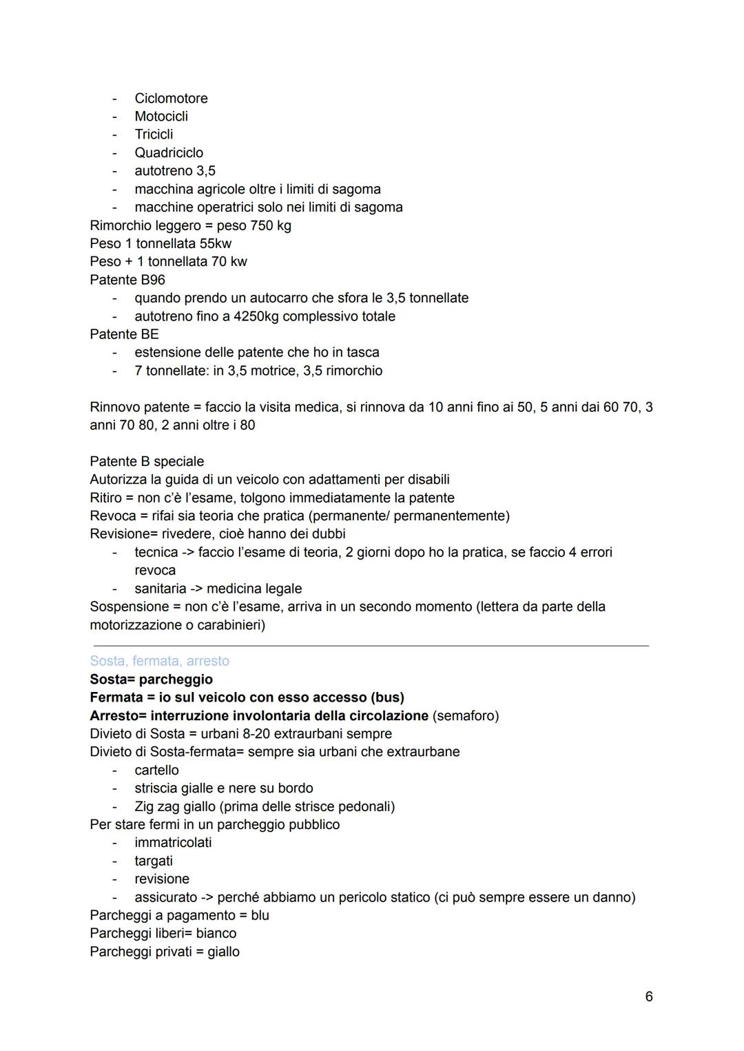 # Sorpasso
II sorpasso va fatto a sinistra, se non rispetto le norme sul sorpasso, -3 punti alla patente,
multa e sospensione.
# Divieto di