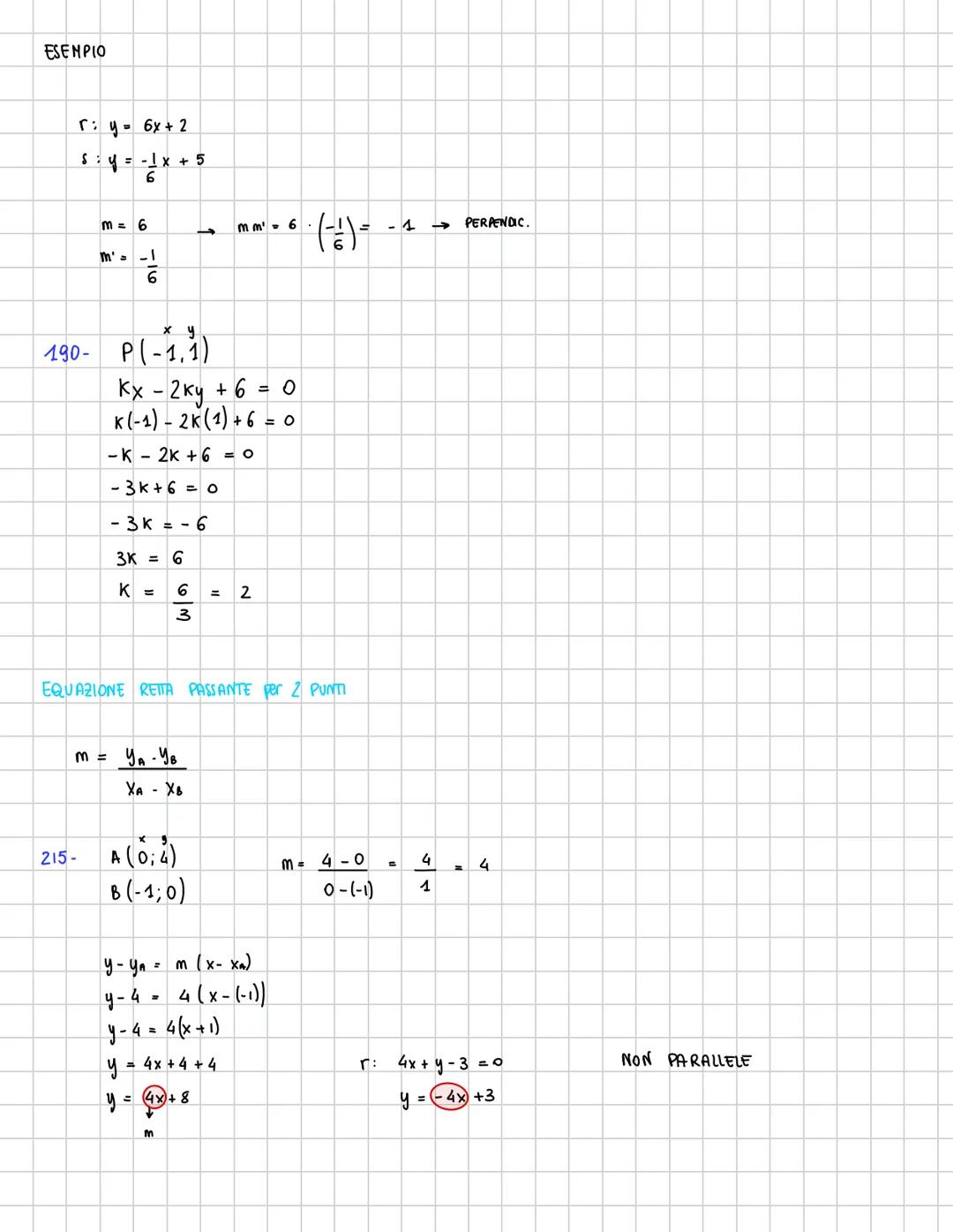 # Equazione della retta
$y = mx + 9$ $\rightarrow$ FUNZIONE LINEARE
retta NON PARALLELA all' ASSE Y
CASI PARTICOLARI :
1) $y = mx$ $\rig
