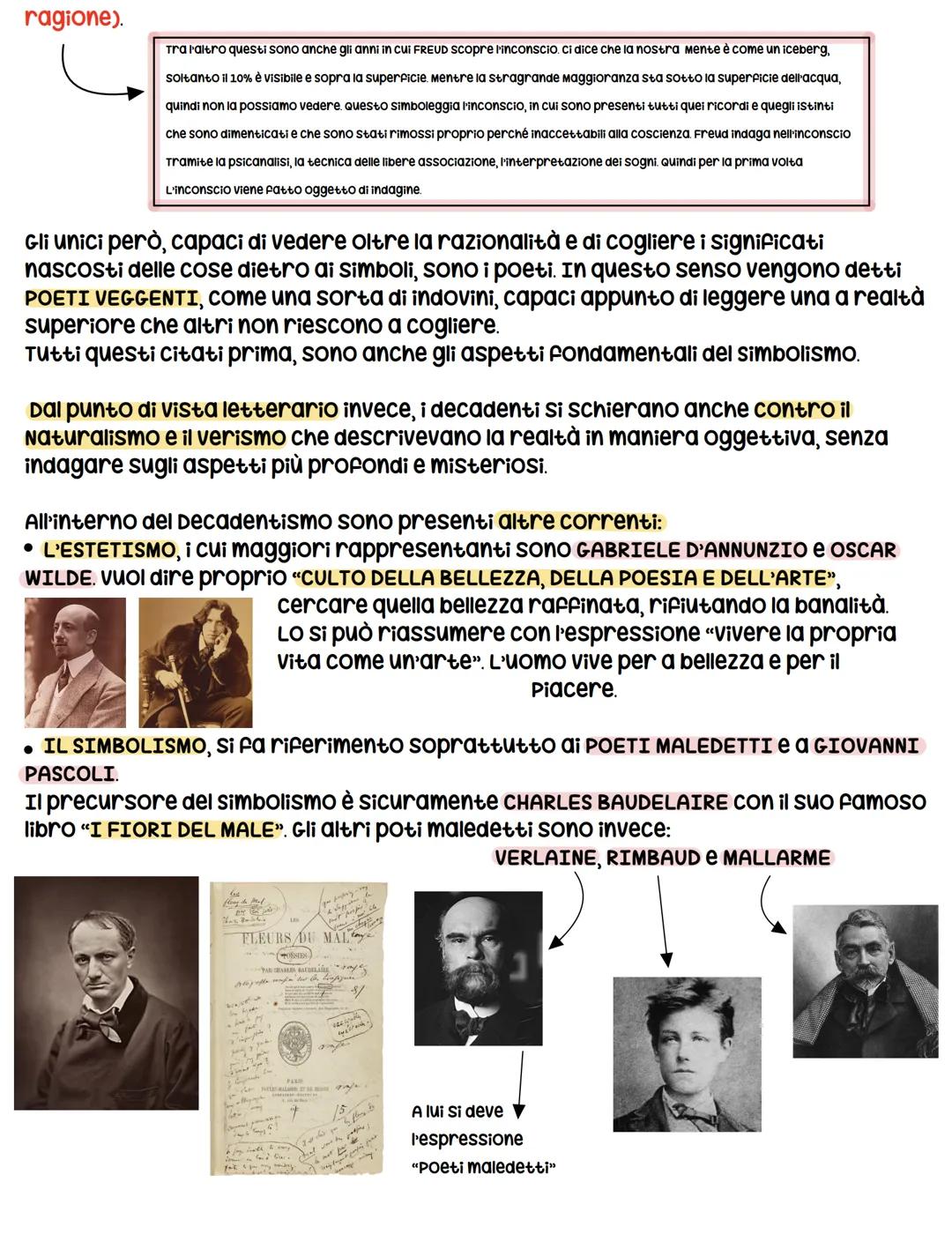 # IL
DECADENTISMO
É un vasto movimento
culturale che nasce tra la fine dell'Ottocento e gli inizi del Novecento. È un
movimento molto diver