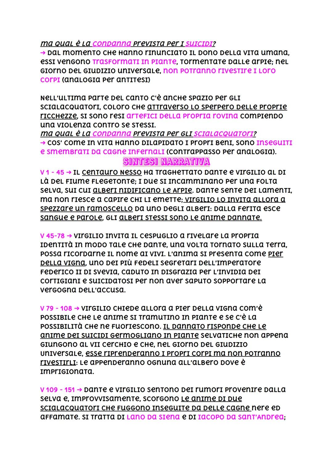 # CANTO XIII INFERNO
## AMBIENTAZIONE
IL TREDICESIMO CANTO DELL'INFErno è атвіептаατο nel secoNDO
GIRONE DEL SETTIMO cercHIO, DOove sono P