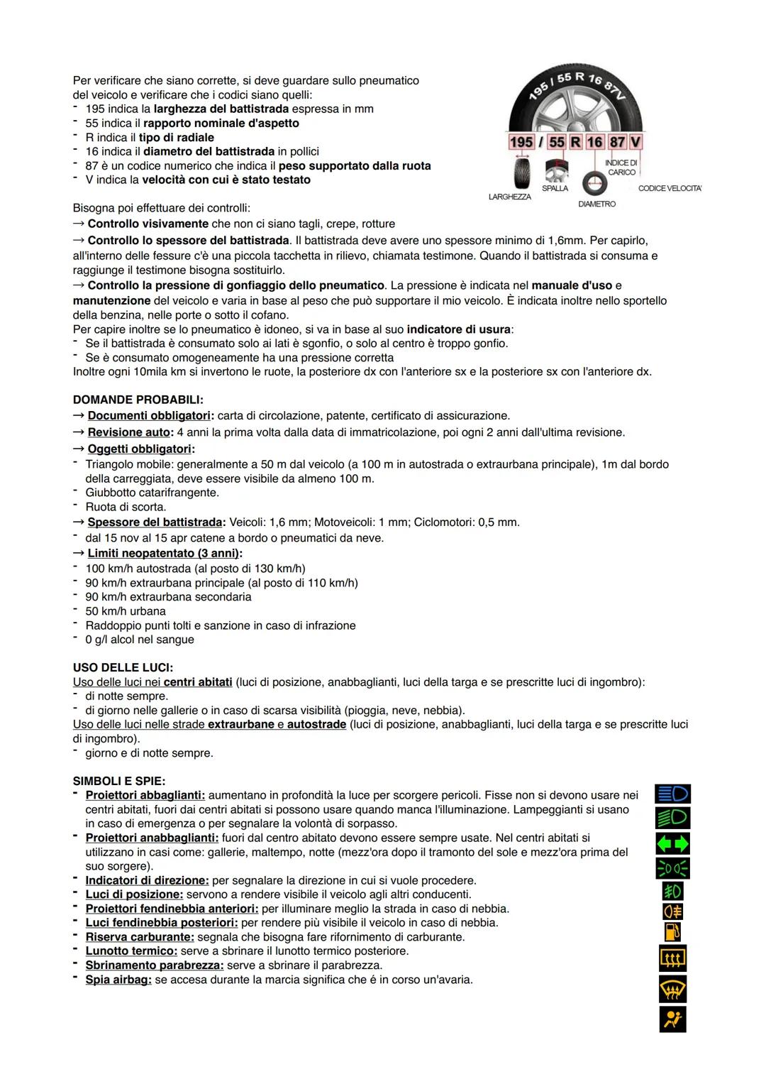 QUANDO SI ENTRA NEL VEICOLO:
1) Inserire la chiave ma senza girarla.
2) Regolare il sedile:
Esame di guida
Altezza: maniglia al lato del con