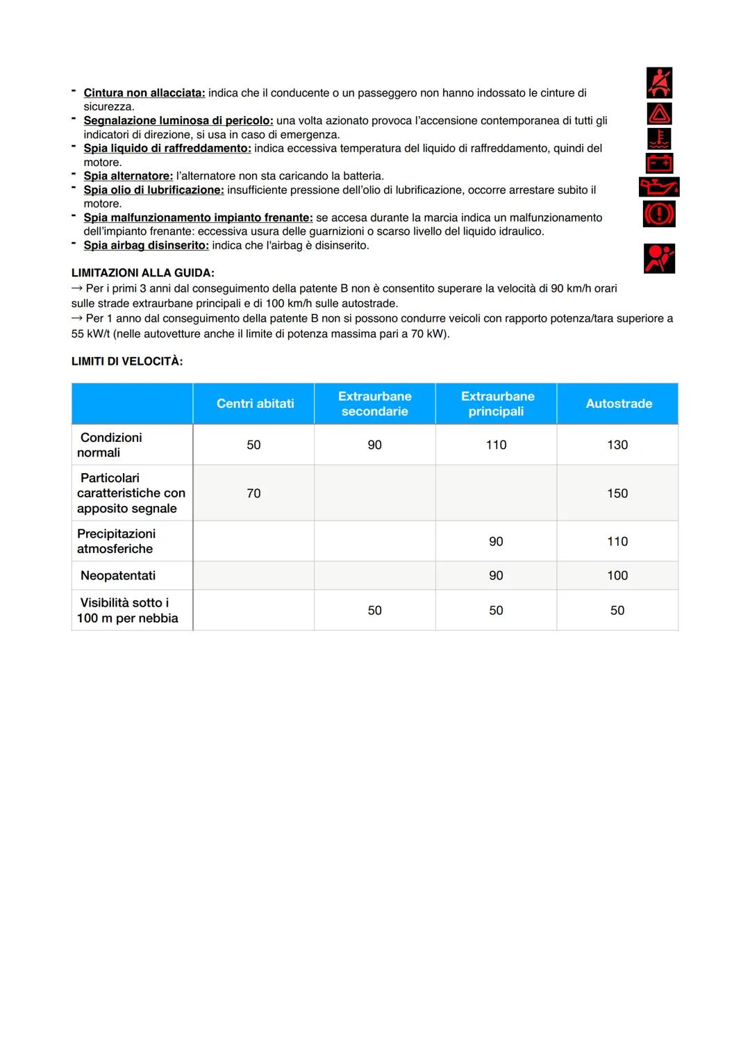 QUANDO SI ENTRA NEL VEICOLO:
1) Inserire la chiave ma senza girarla.
2) Regolare il sedile:
Esame di guida
Altezza: maniglia al lato del con