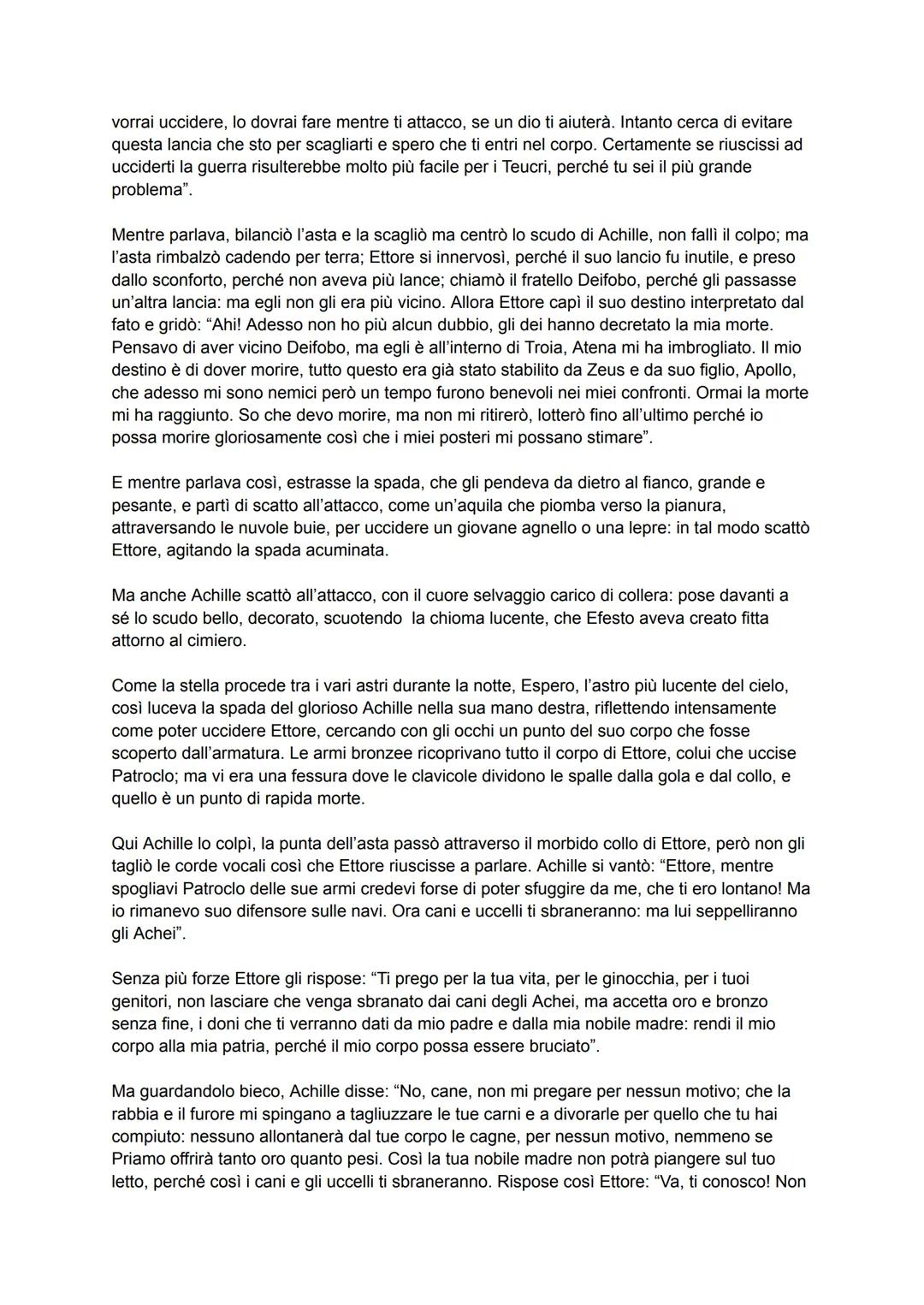 LA MORTE DI PATROCLO
Nell'episodio della morte di patroclo racconta che patroclo riesce ad ottenere le armi di
Achille anche se l'eroe non v