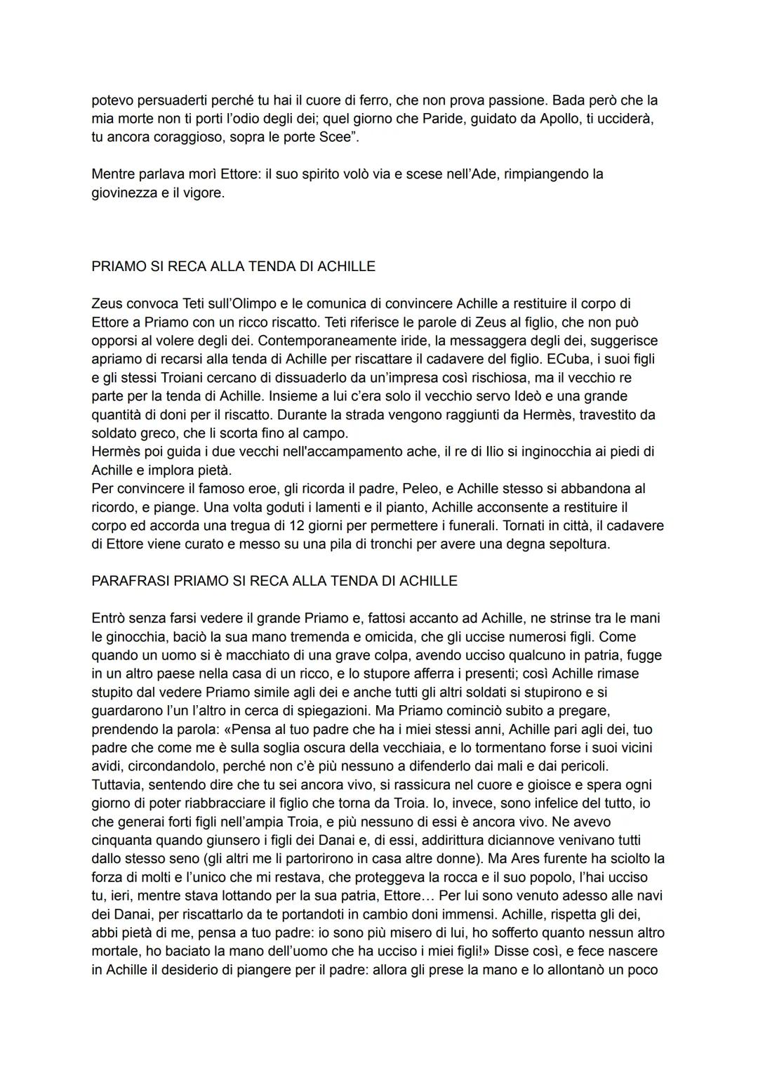 LA MORTE DI PATROCLO
Nell'episodio della morte di patroclo racconta che patroclo riesce ad ottenere le armi di
Achille anche se l'eroe non v