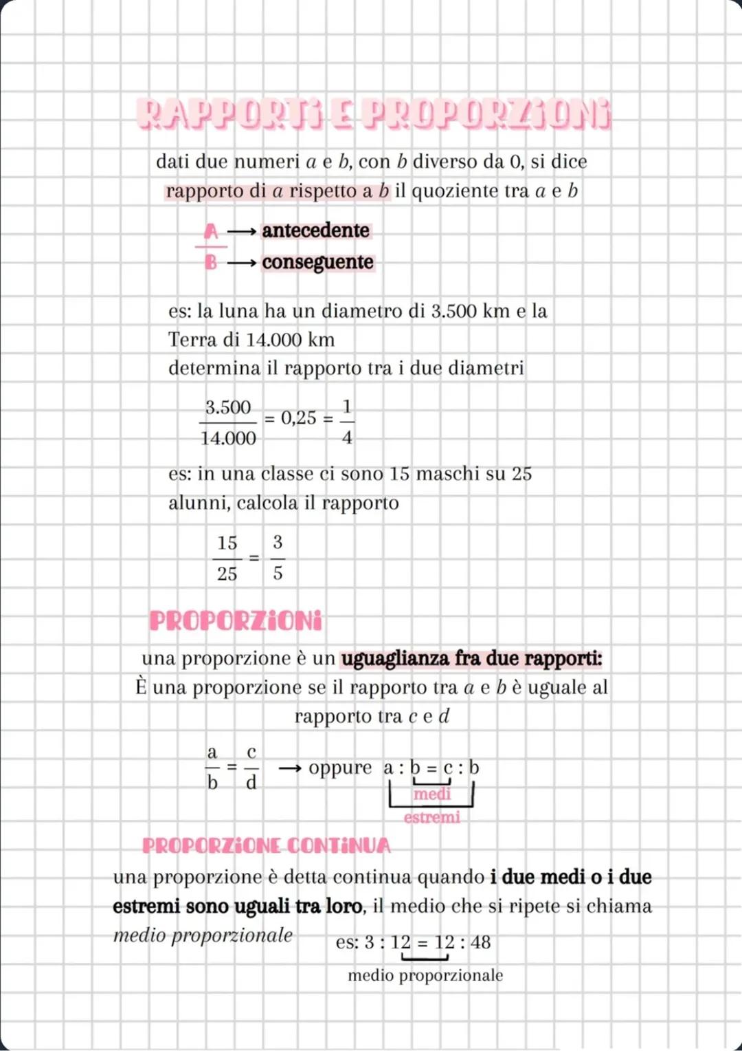 Rapporti e Proporzioni