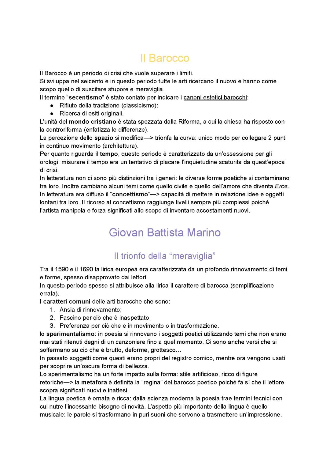 Dal barocco a galilei