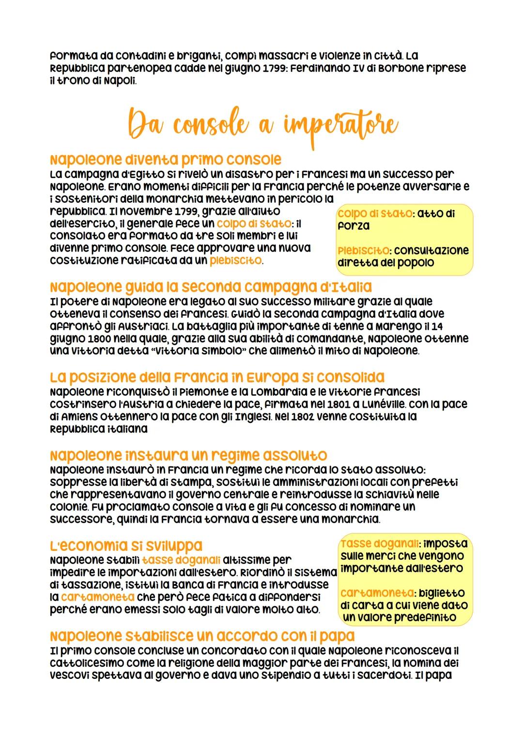 L'ascesa di Napoleone
La Francia dichiara guerra all'Austria
Nel 1795 fu approvata una nuova costituzione che affidò ampi poteri al
Direttor