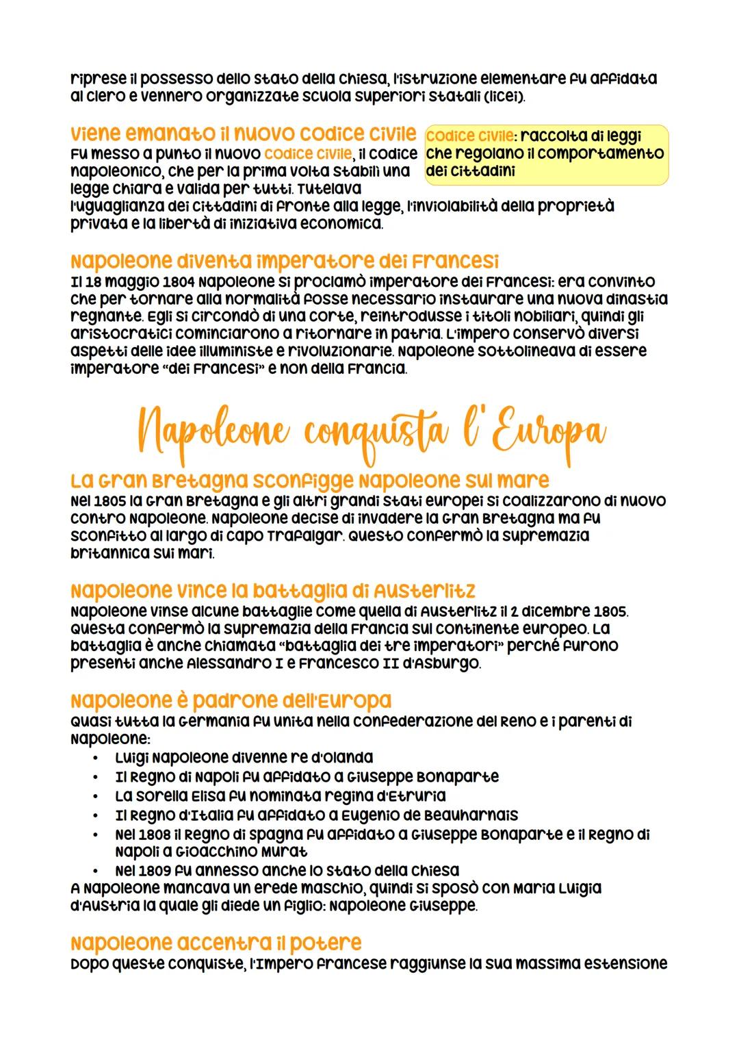 L'ascesa di Napoleone
La Francia dichiara guerra all'Austria
Nel 1795 fu approvata una nuova costituzione che affidò ampi poteri al
Direttor