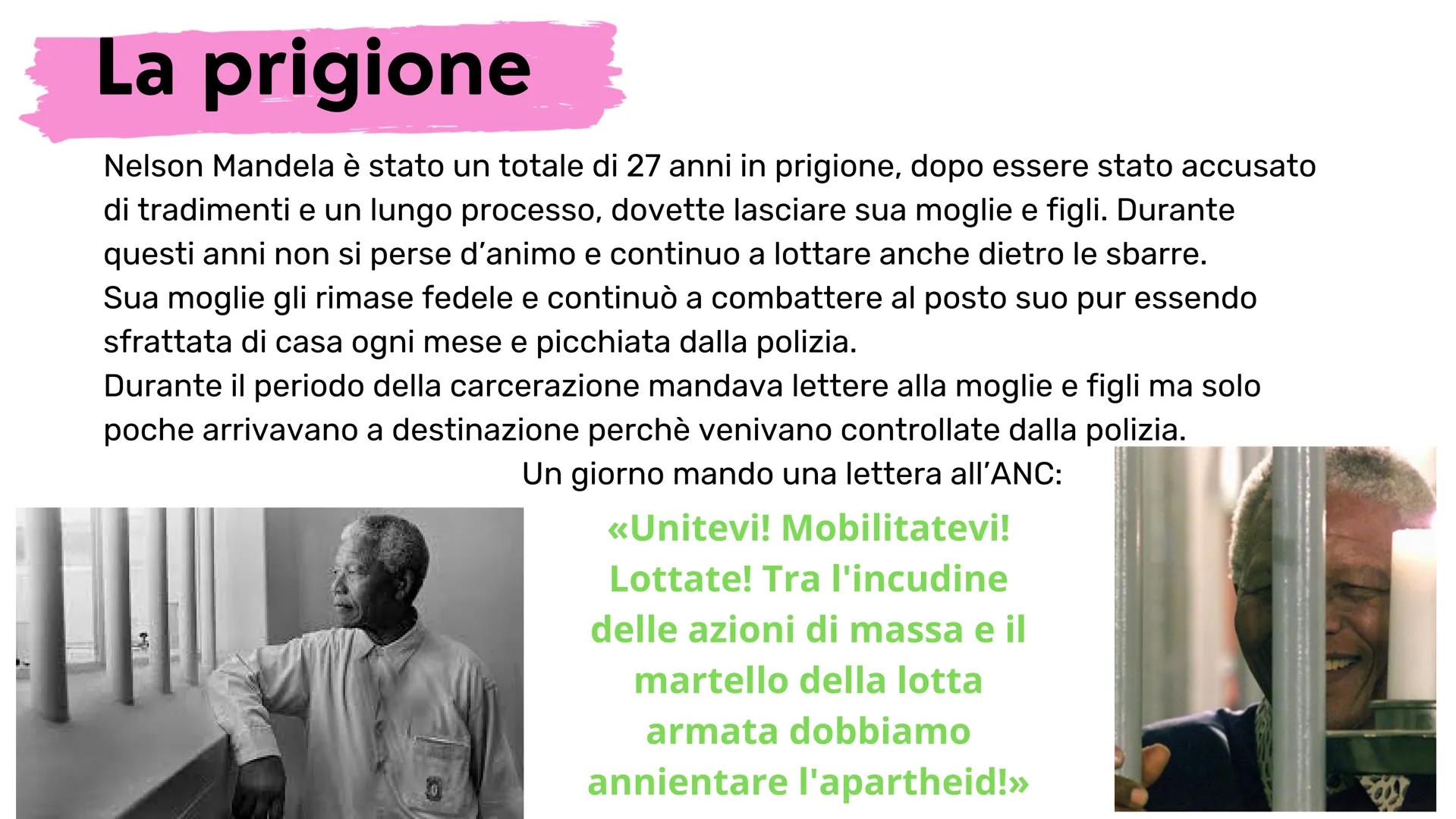 # Nelson
# Mandela
by Meriga Federico, Piantà Jacopo e
Gabutti Alessandro Indice
• Time Line
• Chi è
• La sua infanzia
• Da ragazzo
• La p