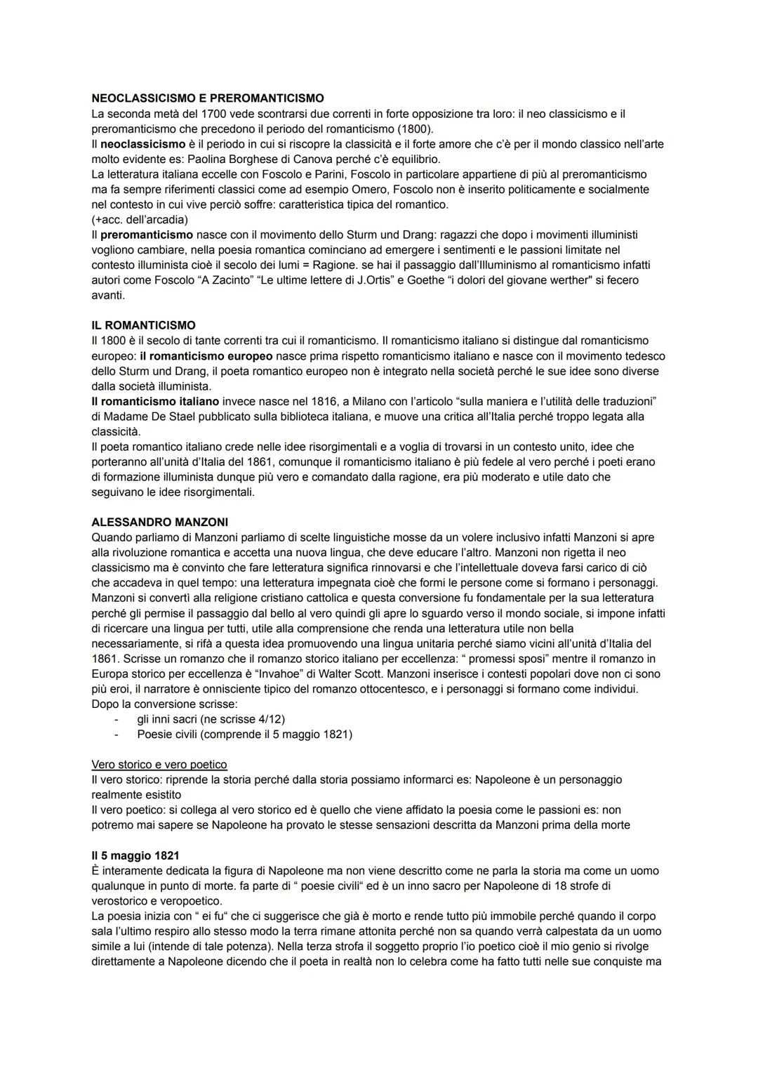 Programma italiano maturità