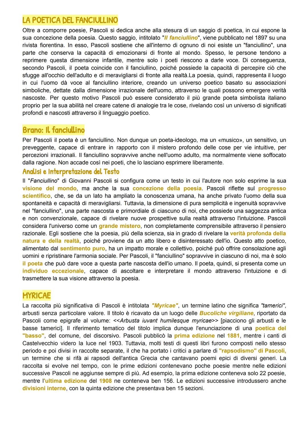 # Giovanni Pascoli
La poesia di Giovanni Pascoli si ispira principalmente al simbolismo francese, tanto che può essere
considerato il più i