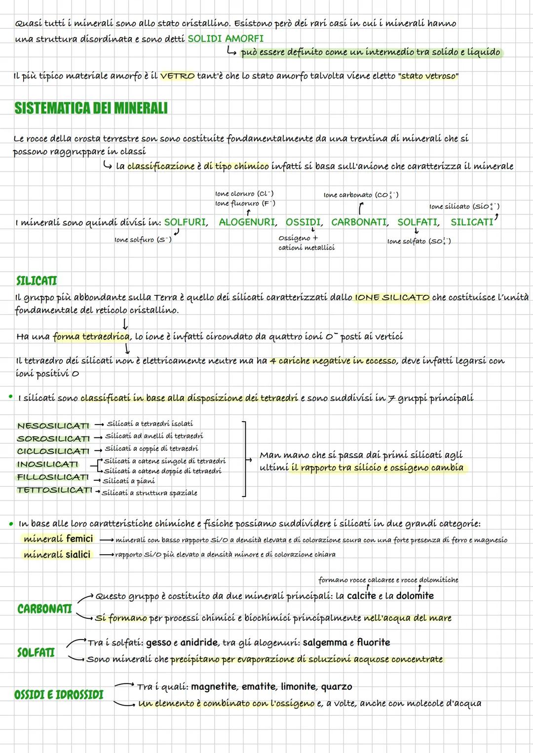 # SCIENZE DELLA TERRA
# I MINERALI E LA LORO STRUTTURA
composto
gli elementi che formano un composto
sono presenti in proporzioni costanti