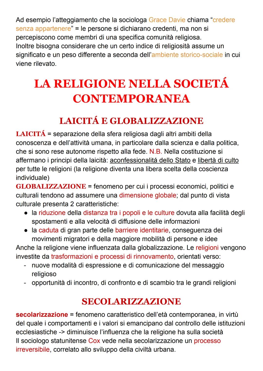 # DIMENSIONE SOCIALE RELIGIONE
religione -> caratteri di una realtà universale
II fenomeno religioso interessa gli studiosi di scienze uma
