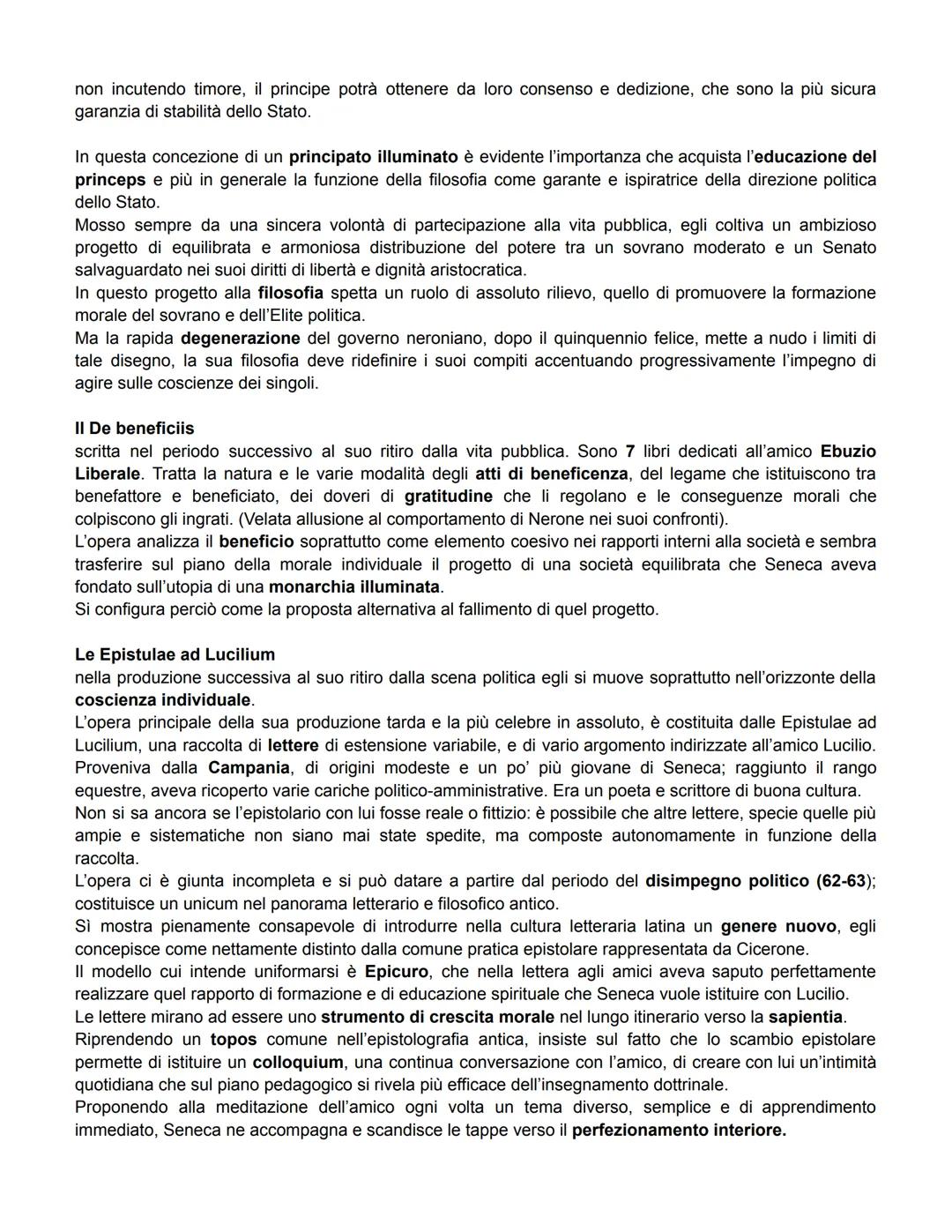 # Seneca
È uno dei pochi personaggi che sia riuscito a realizzare l'utopia platonica della filosofia al potere. Egli oltre a trattare
nella