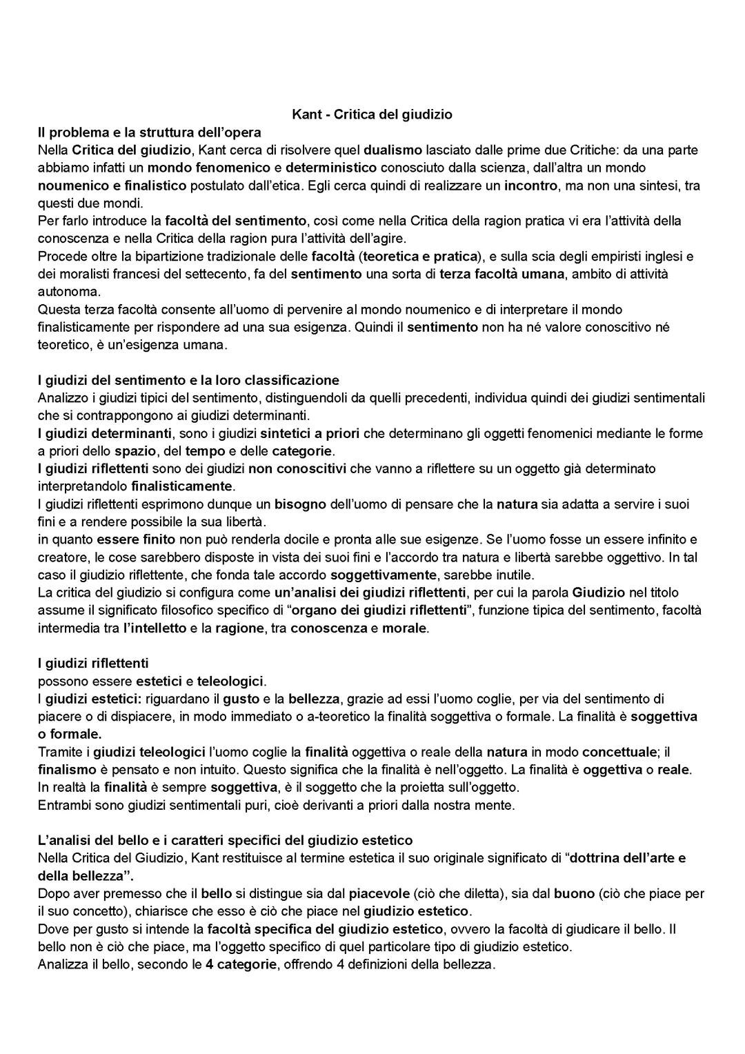 Kant critica del giudizio