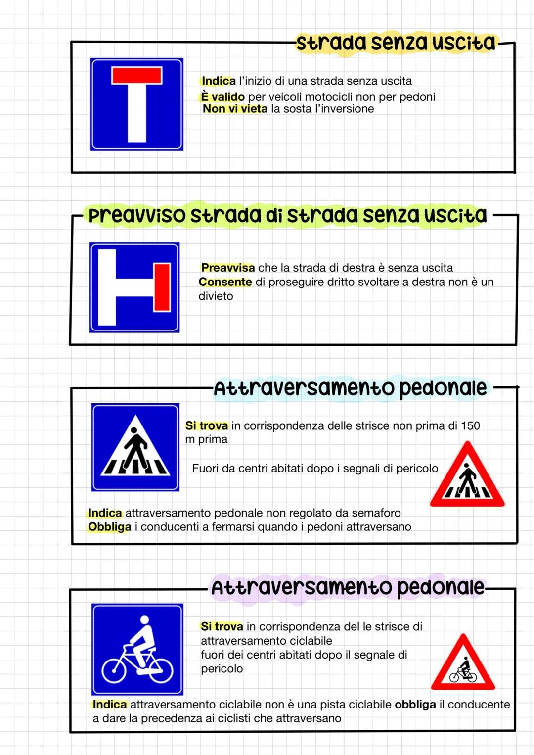 Caratteristiche segnali inficazioni
โข
Hanno forma quadrata o rettangolare
-sono.
di preavviso pre e direzione, di identificazione stradale,