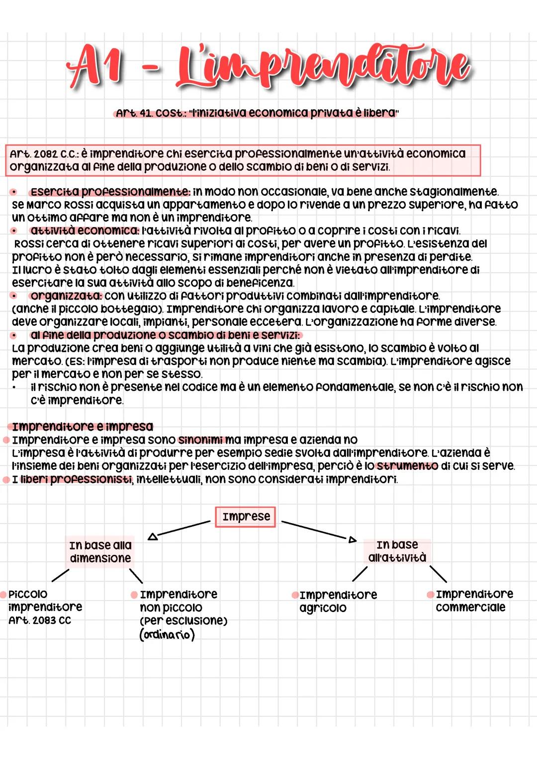Imprenditore e Azienda