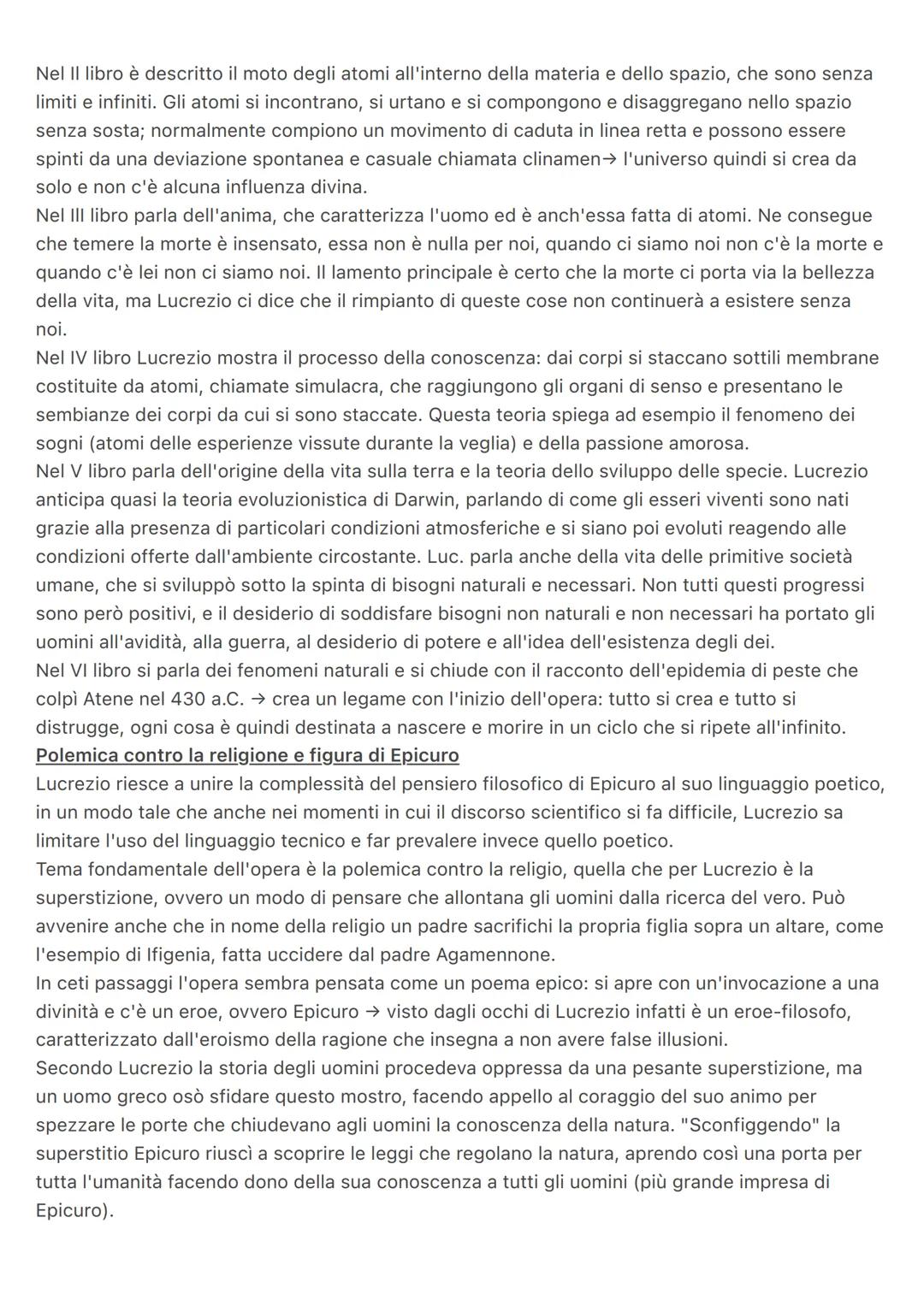 Lucrezio
Notizie sulla vita
È una delle figure più misteriose della letteratura latina, si hanno poche informazioni sulla vita;
nasce attorn