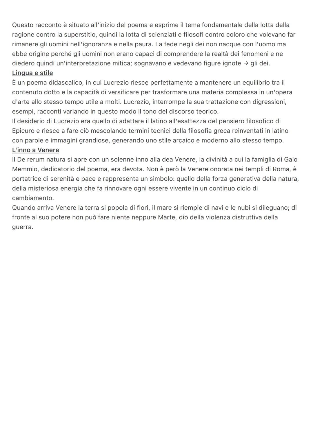 Lucrezio
Notizie sulla vita
È una delle figure più misteriose della letteratura latina, si hanno poche informazioni sulla vita;
nasce attorn