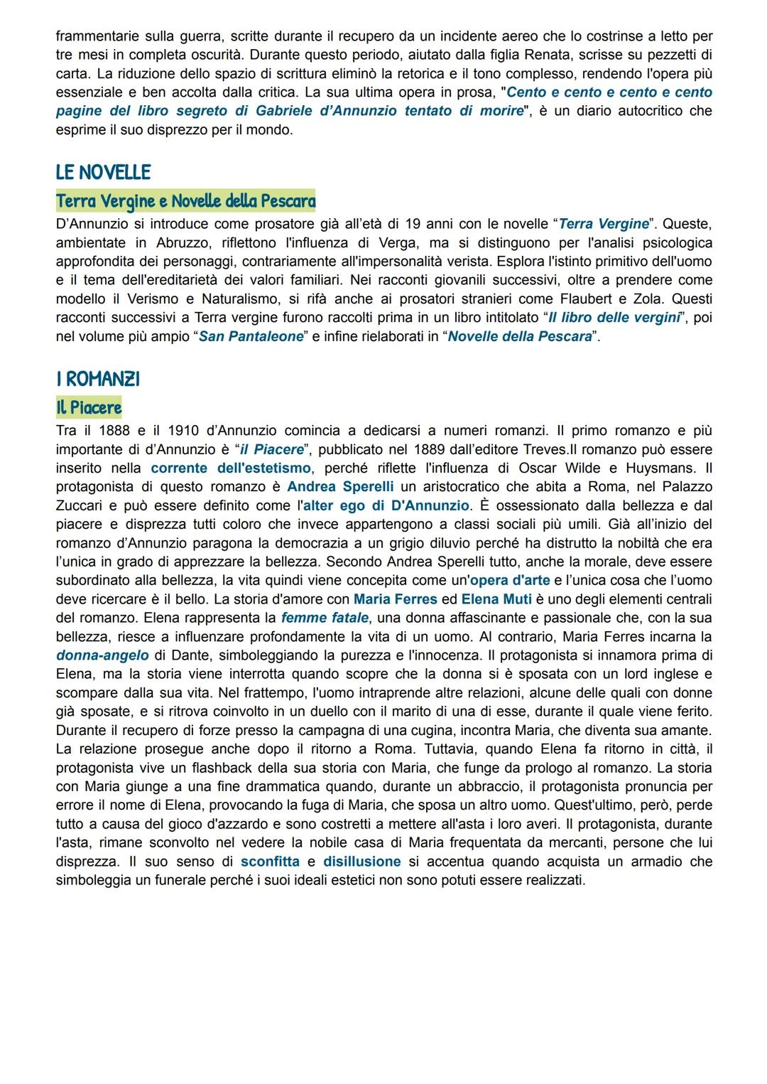 # D'Annunzio
DIFFERENZE TRA PASCOLI E D'ANNUNZIO
D'Annunzio insieme a Pascoli è considerato uno dei più noti esponenti del Decadentismo it