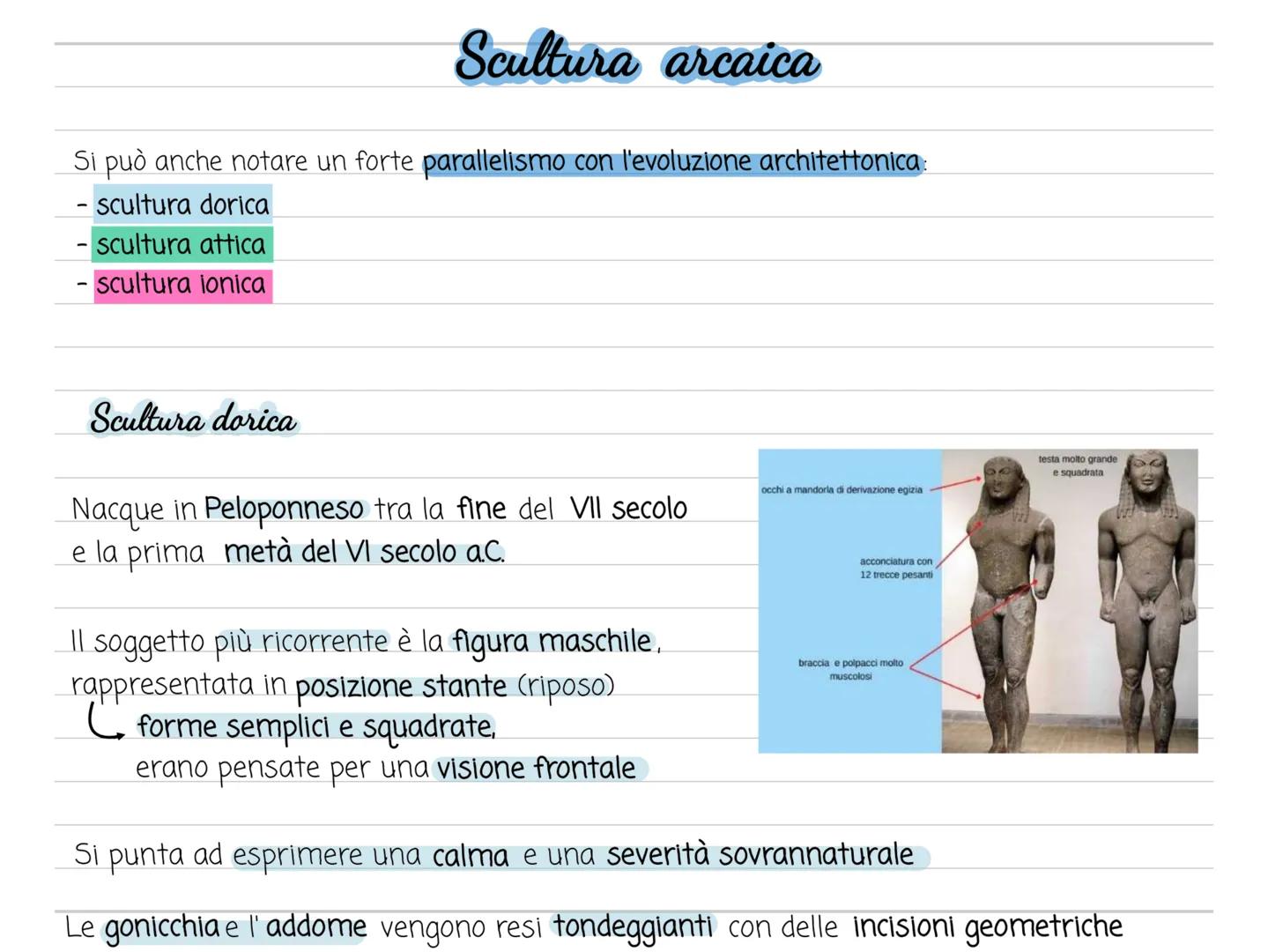 Scultura arcaica
(stile dedalico)
A partire dal VII secolo a.C. a Creta il soggetto dominante della scultura è la
figura umana
le statue rip