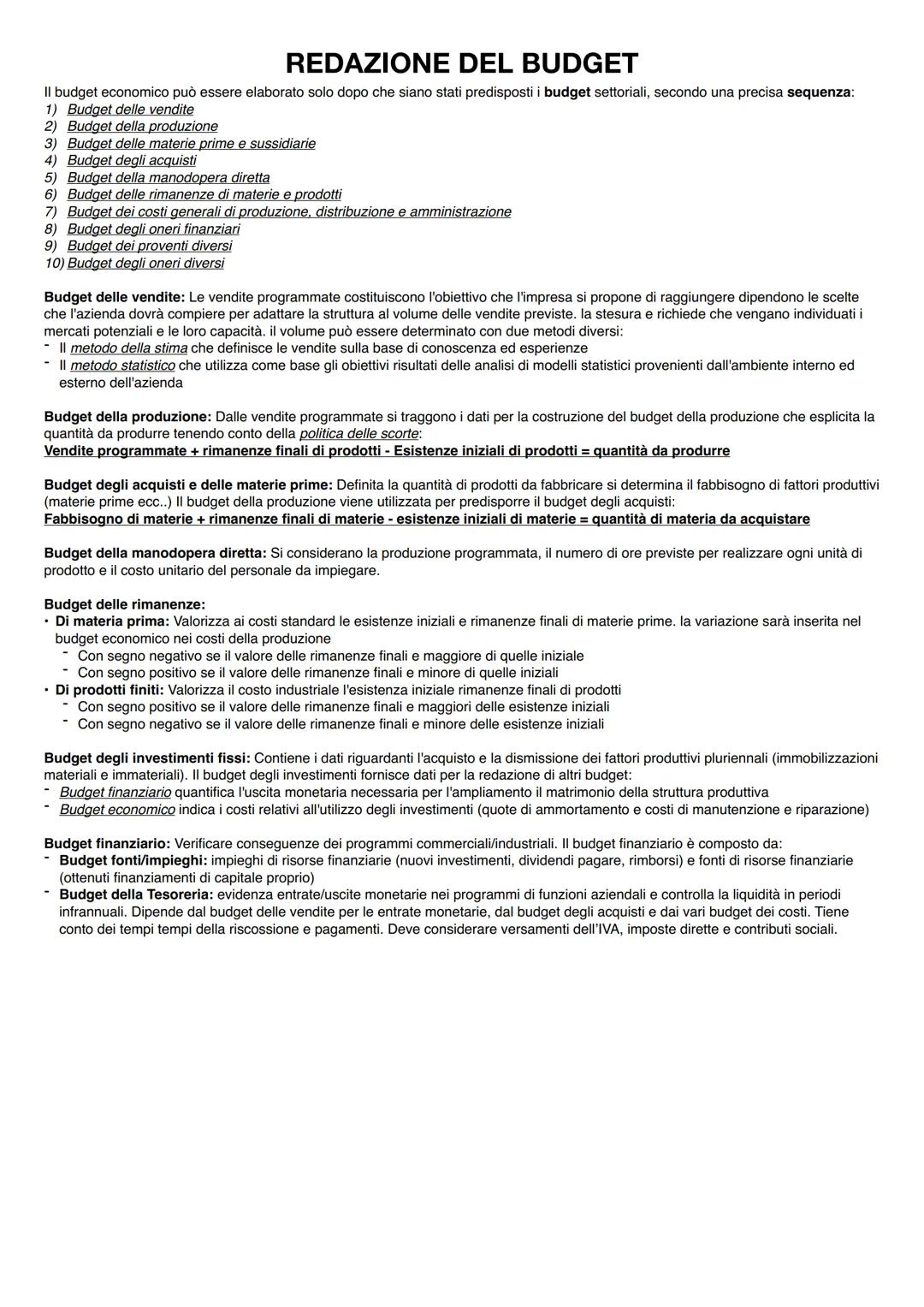 # CONTABILITÀ GESTIONALE
ELEMENTI SISTEMA INFORMATIVO DIREZIONALE: II sistema informativo deve fornire agli organi aziendali le informazion