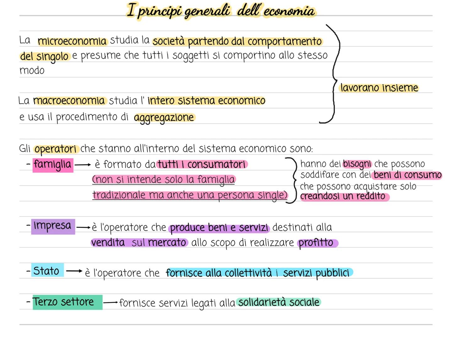 # I principi generali dell' economia
Il termine economia deriva dal greco e significa occuparsi della gestione della casa
|| sistema econo