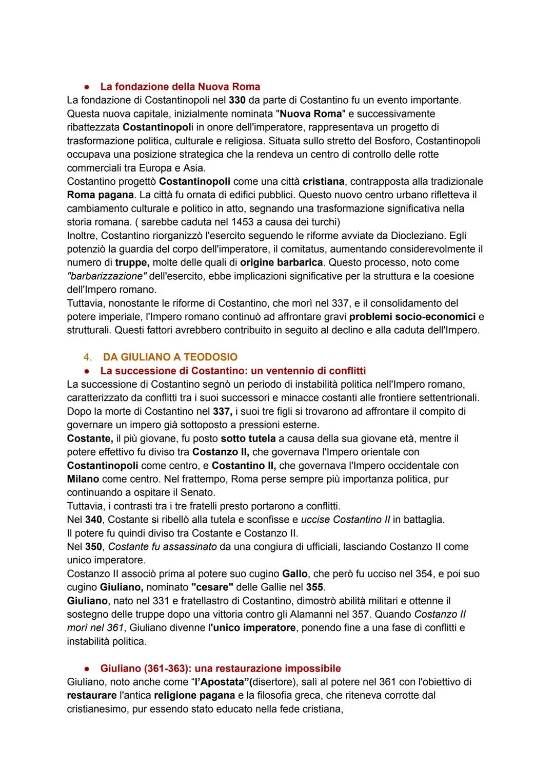 1. LA FINE DEL MONDO ANTICO
•
Un'epoca di grandi processi storici
La crisi dell'anarchia militare" nel III secolo, insieme alla successiva c