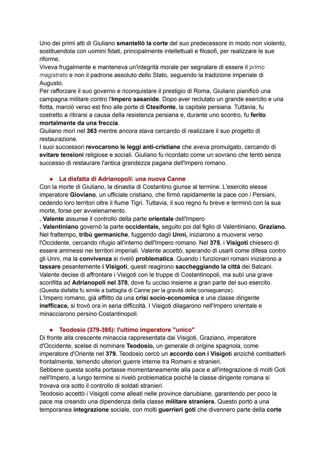 1. LA FINE DEL MONDO ANTICO
•
Un'epoca di grandi processi storici
La crisi dell'anarchia militare" nel III secolo, insieme alla successiva c