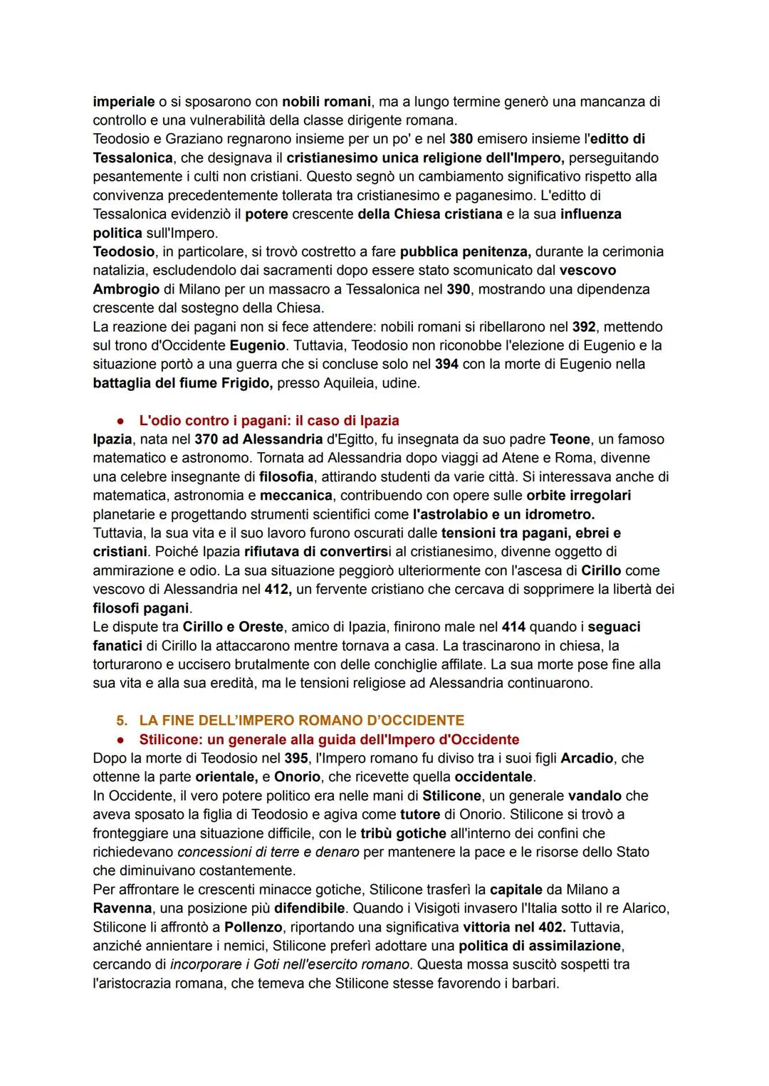 1. LA FINE DEL MONDO ANTICO
•
Un'epoca di grandi processi storici
La crisi dell'anarchia militare" nel III secolo, insieme alla successiva c
