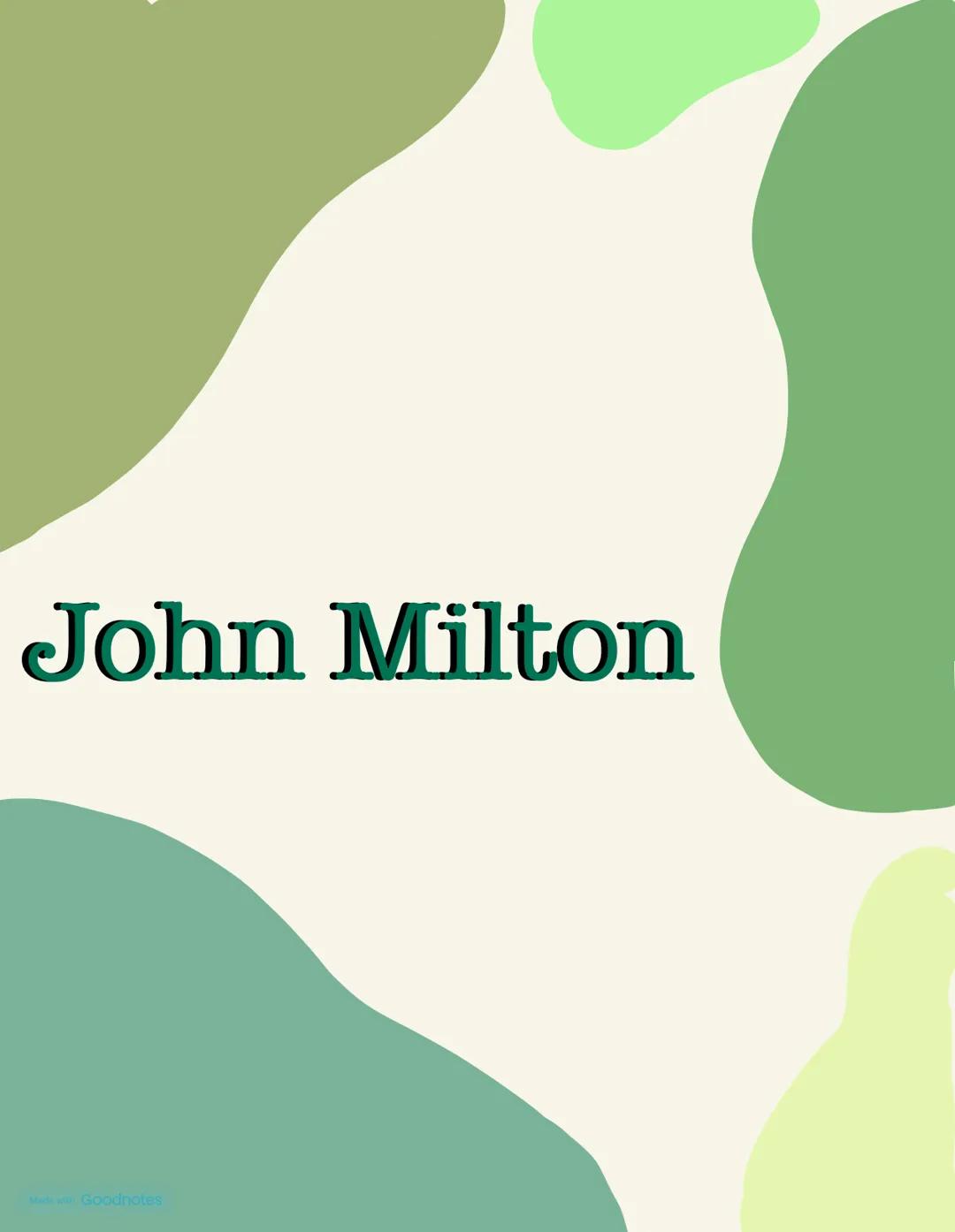 # John Milton # John Milton
is the most important poet of the Puritan Age
He was a man
of immense
scholarship
He studied
Latin, Greek
and