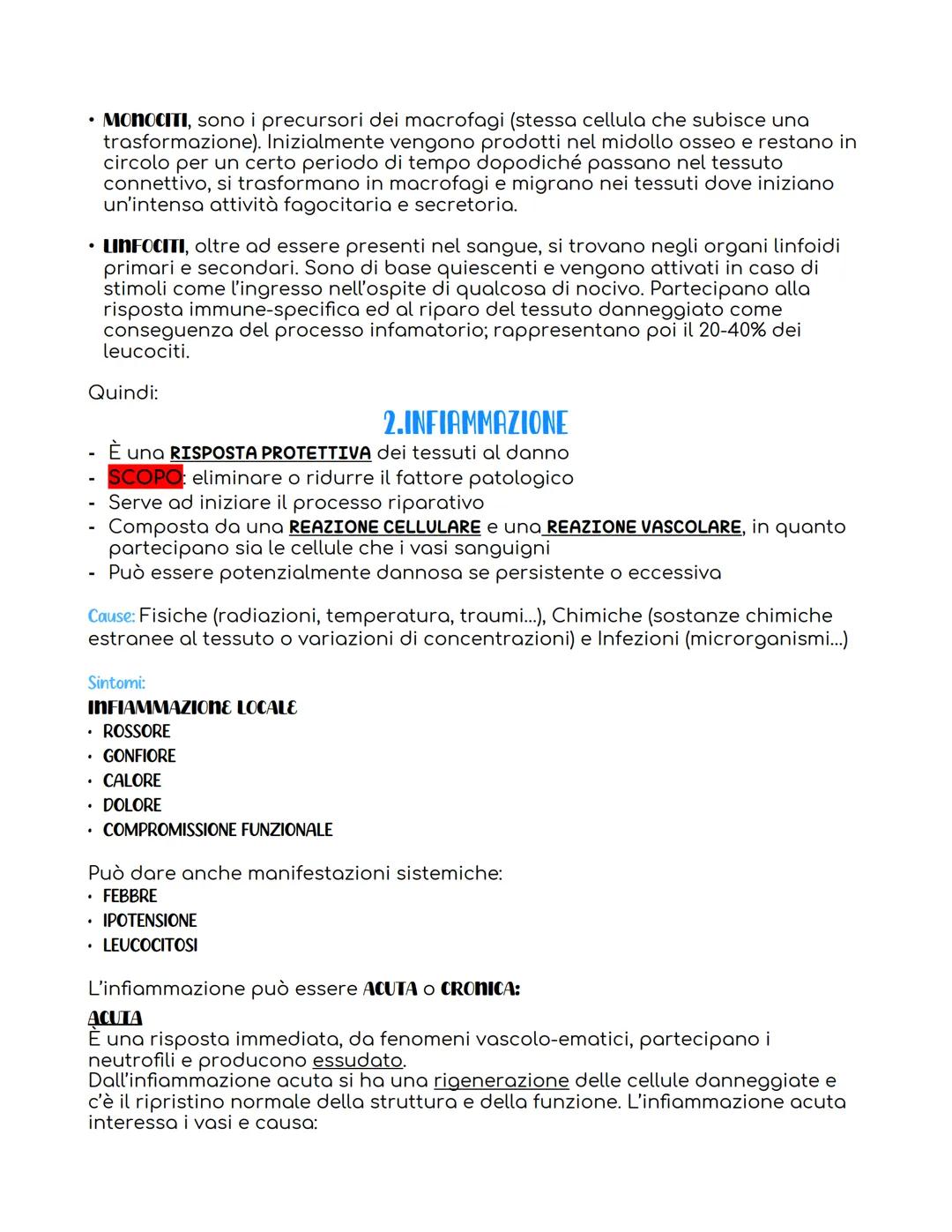 PATOLOGIA GENERALE APPUNTI
PATOLOGIA
studia la malattia dal
punto i vista
funzionale e strutturale
Riferendosi alla
CELLULA
cambiamento dell