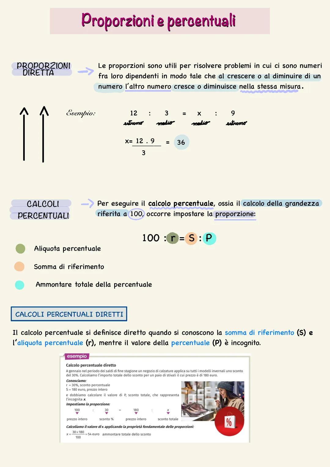 Proporzioni e percentuali