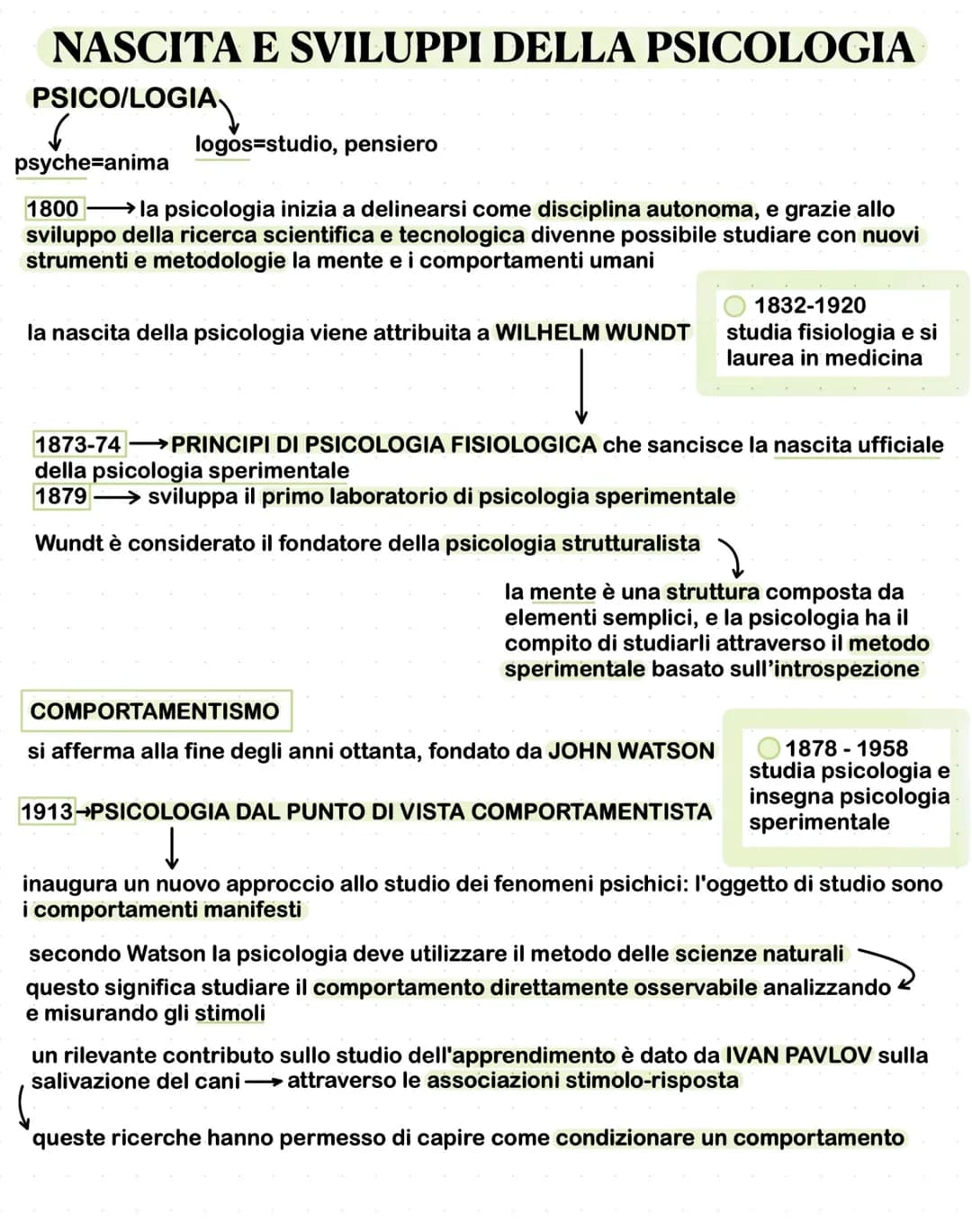 # NASCITA E SVILUPPI DELLA PSICOLOGIA
PSICO/LOGIA、
psyche=anima
logos-studio, pensiero
1800 la psicologia inizia a delinearsi come disci