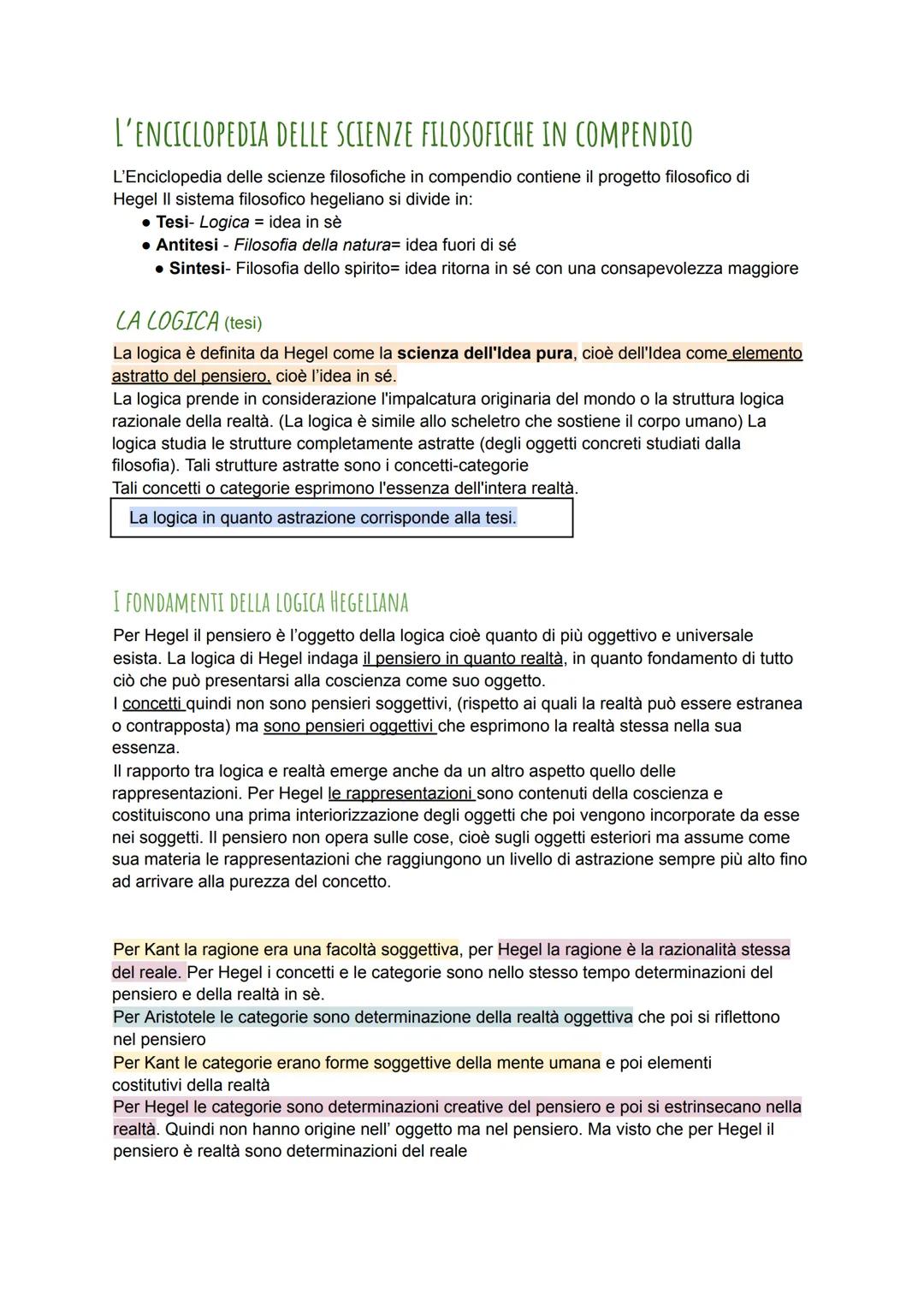 L'ENCICLOPEDIA DELLE SCIENZE FILOSOFICHE IN COMPENDIO
L'Enciclopedia delle scienze filosofiche in compendio contiene il progetto filosofico
